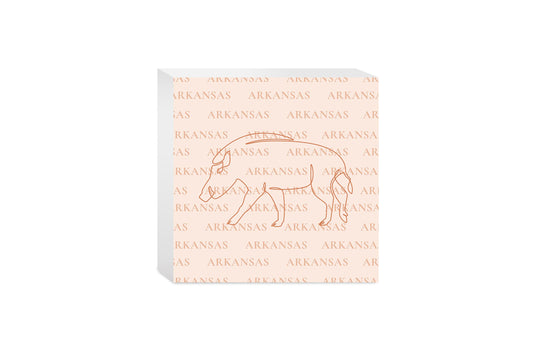 Modern Minimalist Arkansas Hog Line Drawing | Wood Block | Eaches | Min 4