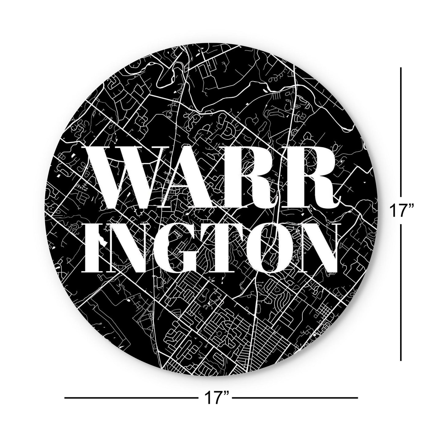 Minimalistic B&W Pennsylvania Warrington Map | Wood Sign | Eaches | Min 1