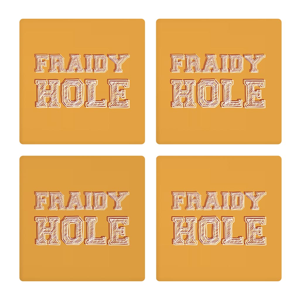 Modern Minimalist Oklahoma Fraidy Hole | Absorbent Coasters | Set of 4 | Min 2