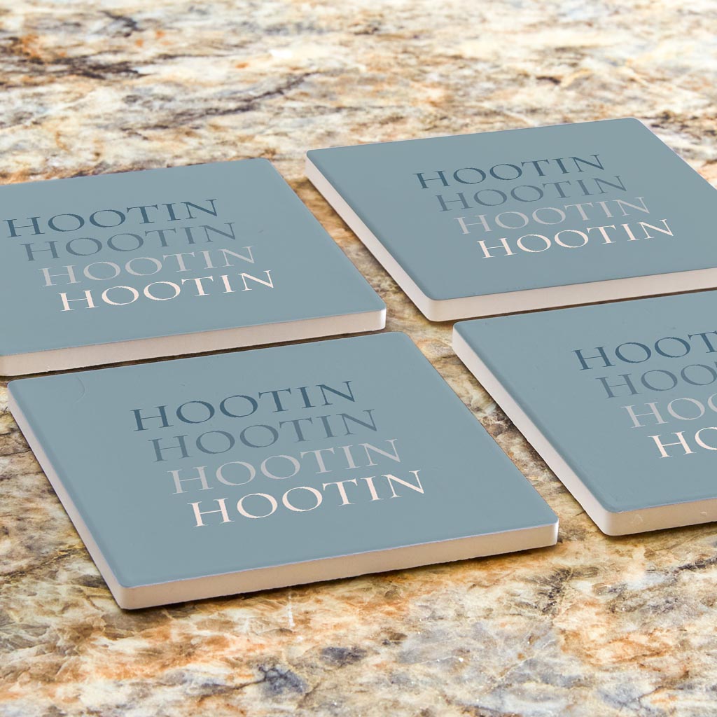 Modern Minimalist Arkansas Hootin | Absorbent Coasters | Set of 4 | Min 2