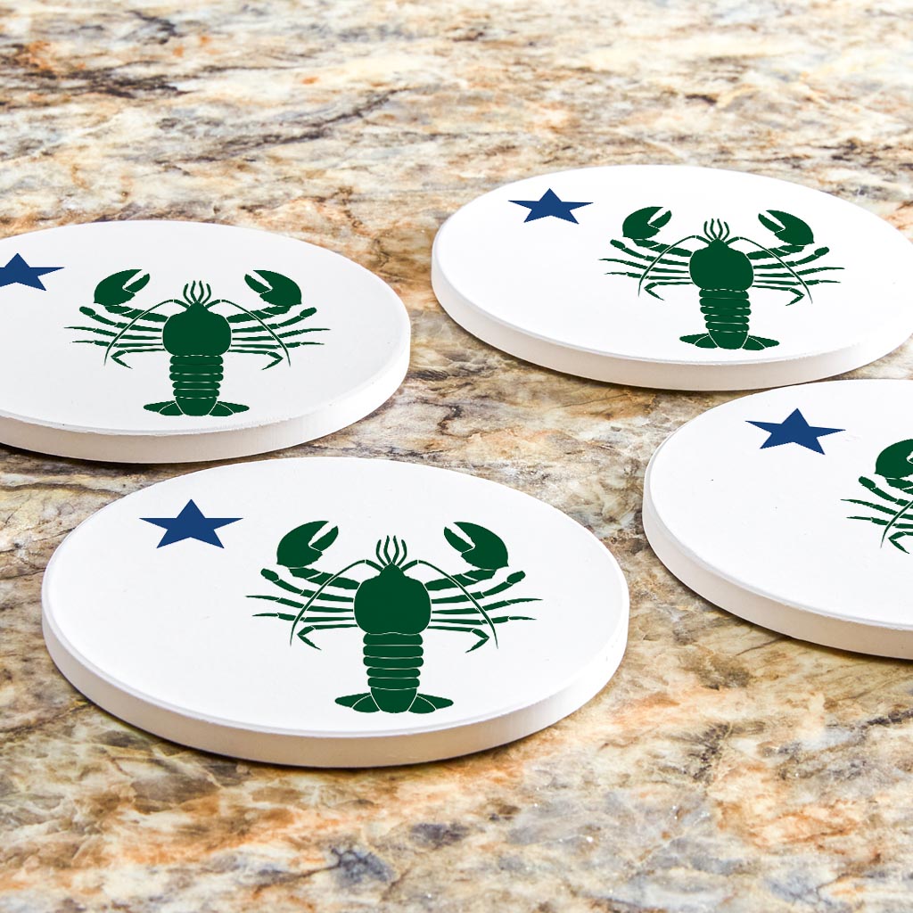 New England Star And Lobster| Absorbent Coasters | Set of 4 | Min 2