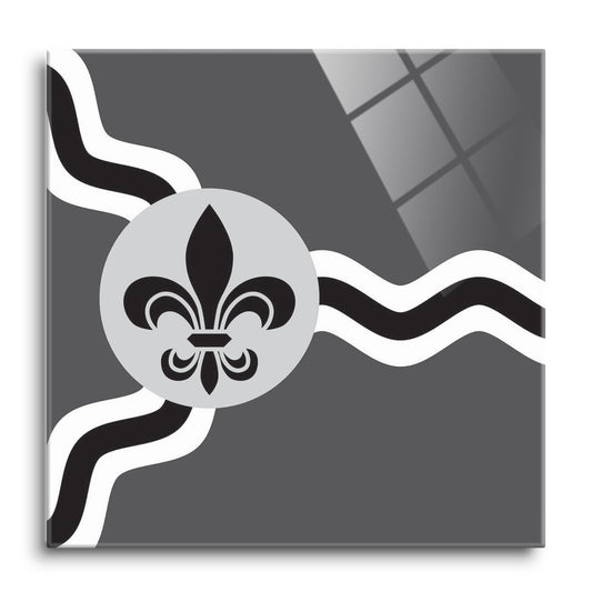 Minimalist B&W Missouri St Louis Flag | Hi-Def Glass Art | Eaches | Min 1