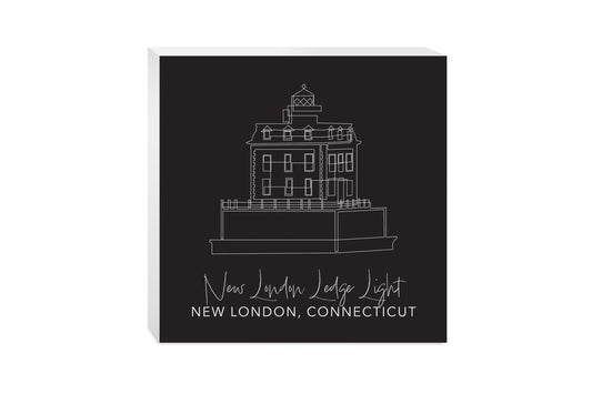 Black New London Lodge Light | Wood Block | Eaches | Min 2