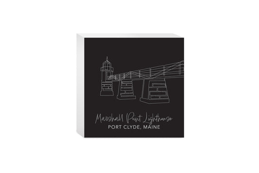 Black Marshall Point Lighthouse| Wood Block | Eaches | Min 4