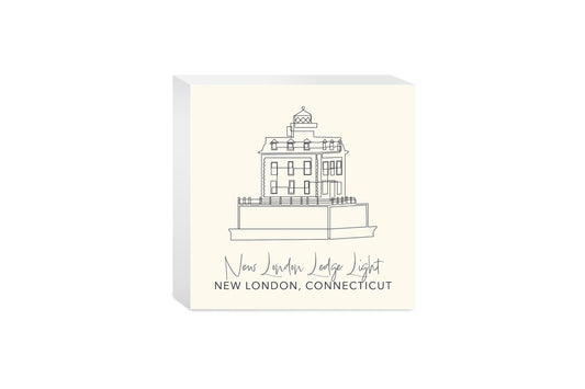 Cream New London Lodge Light| Wood Block | Eaches | Min 4