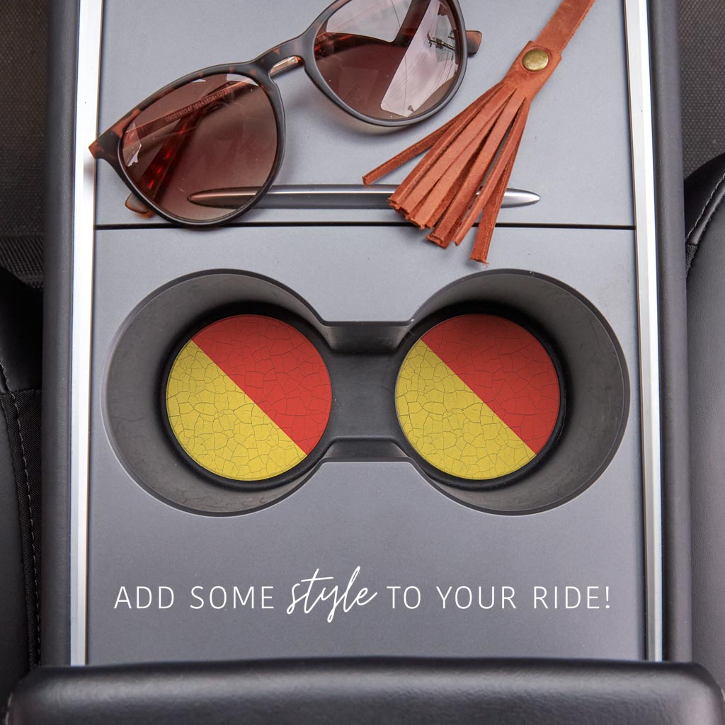 Nautical Flag Oscar| Absorbent Car Coasters | Set of 2 | Min 4