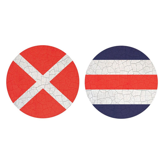 Nautical Flags | Absorbent Car Coasters | Set of 2 | Min 4