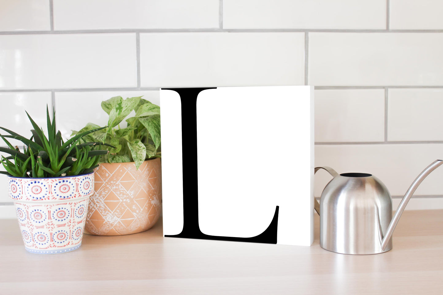 Minimal Monogram L | Wood Block | Eaches | Min 2