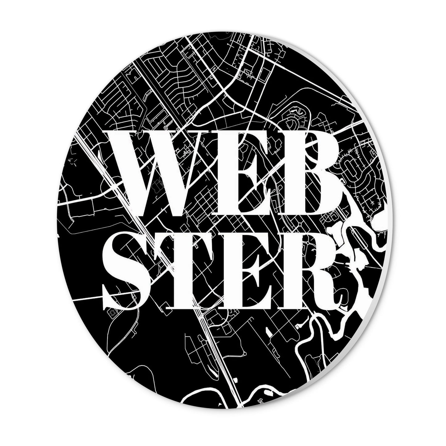 Minimalistic B&W Texas Webster Map | Wood Sign | Eaches | Min 1