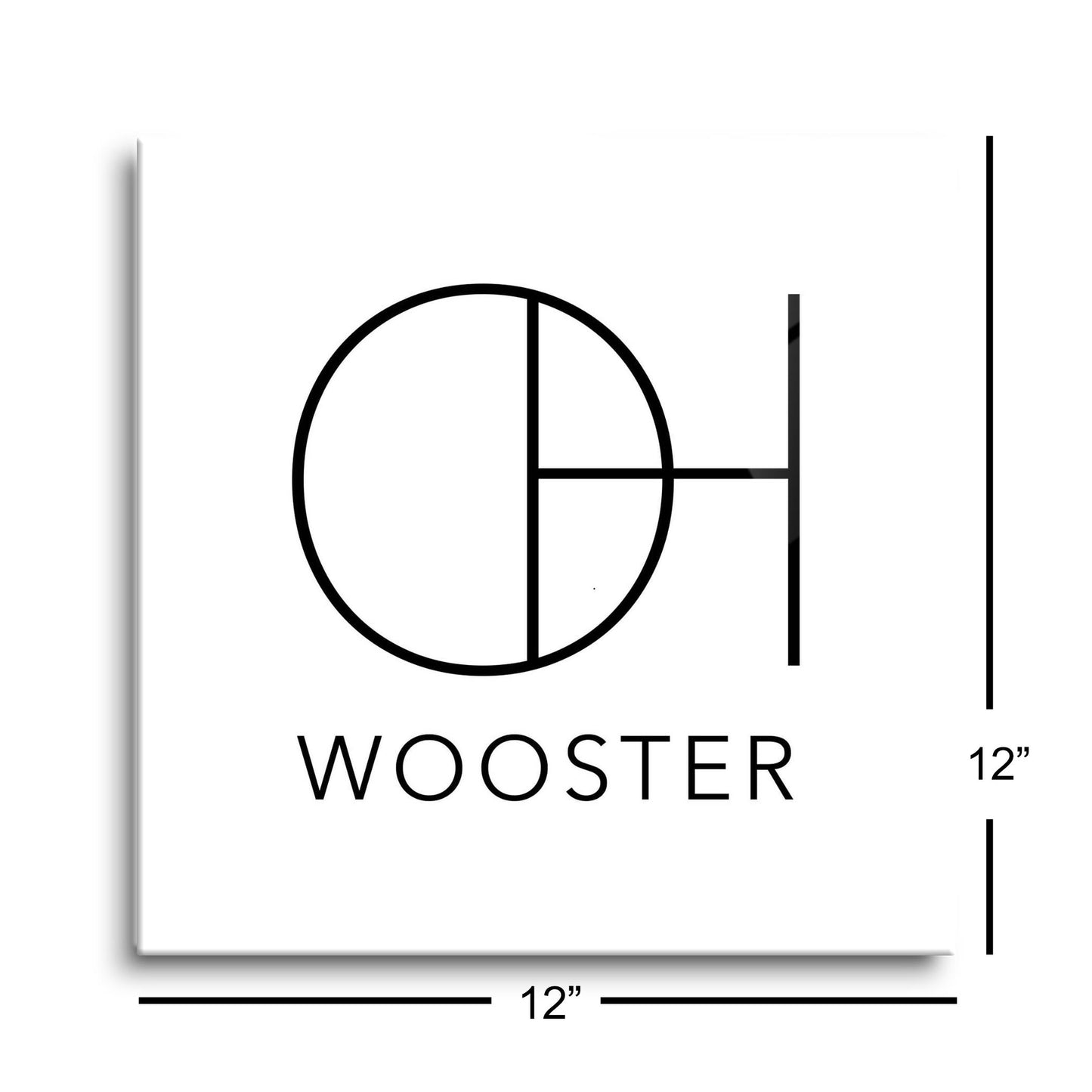 Wooster Oh State Initials And City Name | Hi-Def Glass Art | Eaches | Min 1