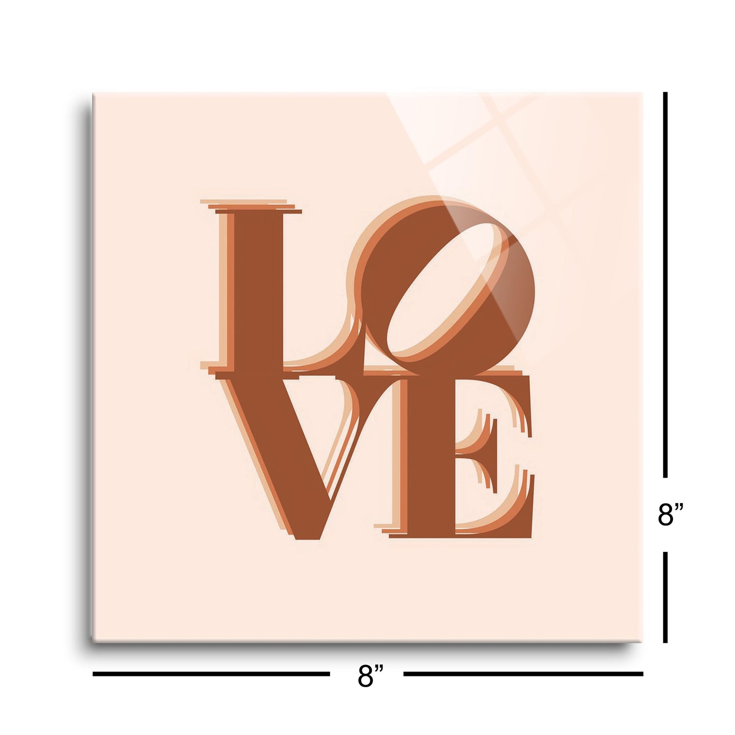 Modern Minimalist Pennsylvania Love Light | Hi-Def Glass Art | Eaches | Min 2