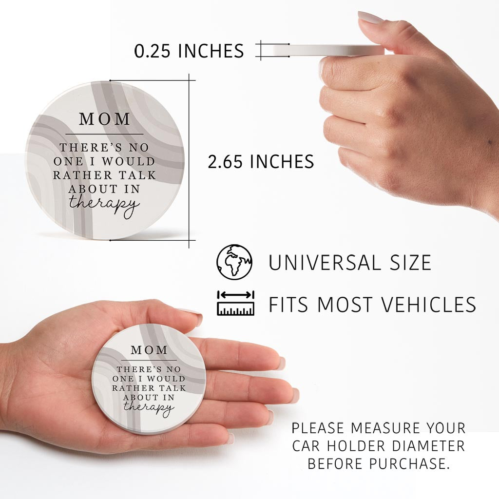 Modern Minimalist Mothers Day Therapy | Absorbent Car Coasters | Set of 2 | Min 4