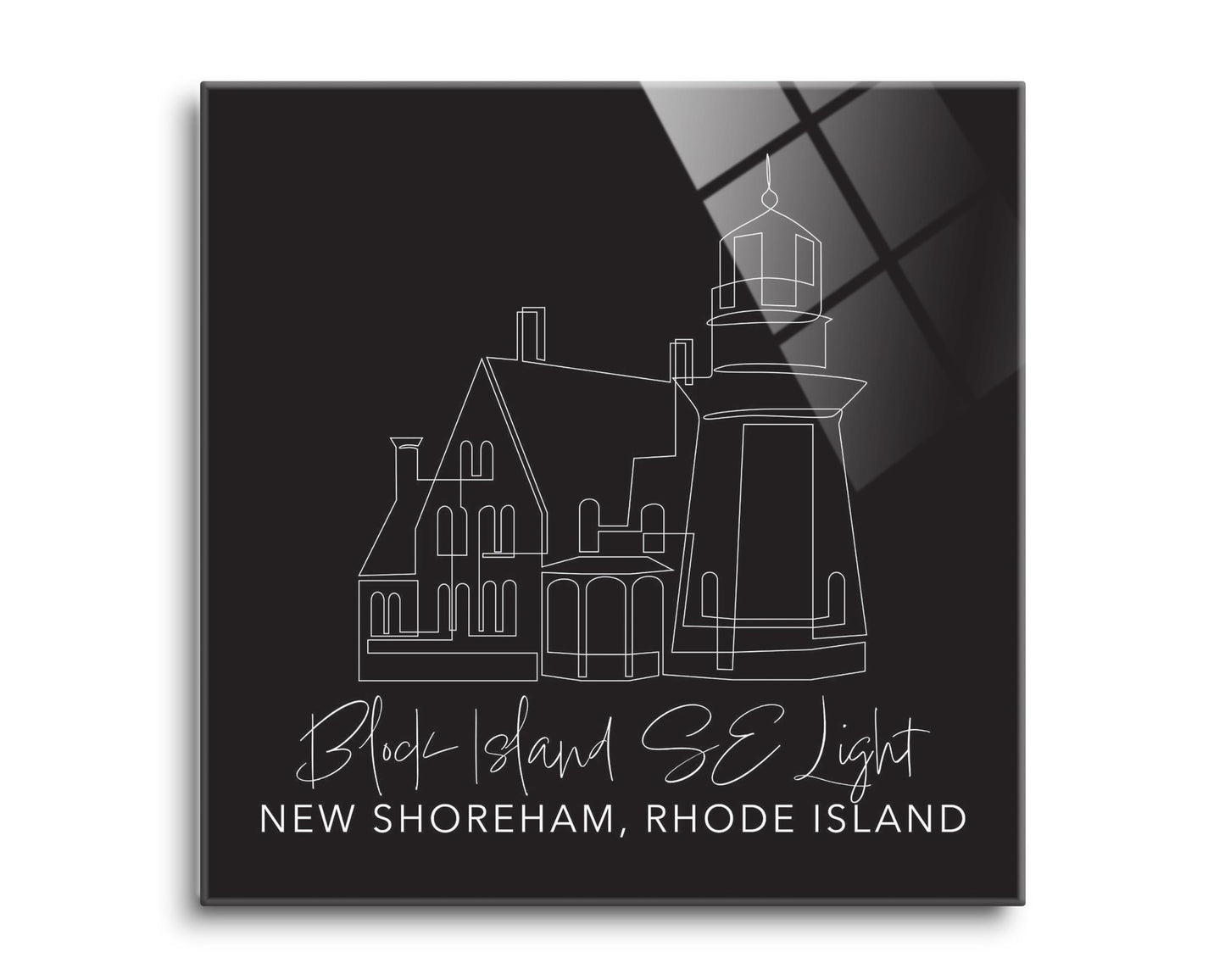 Black Block Island Se Light | Hi-Def Glass Art | Eaches | Min 2