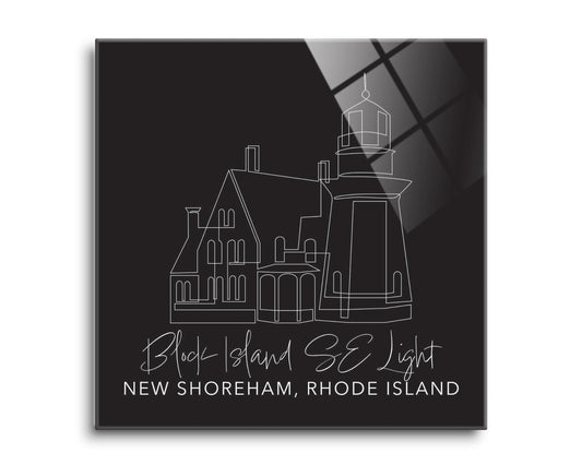 Black Block Island Se Light | Hi-Def Glass Art | Eaches | Min 2