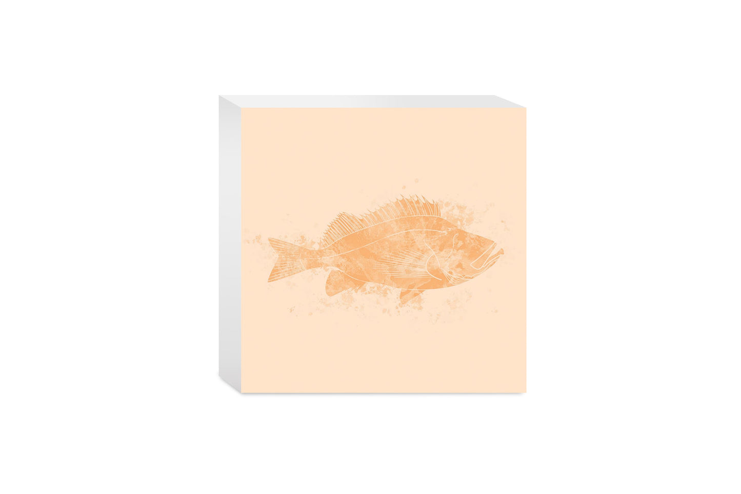 Louisiana Colorful Water Color Red Fish | Wood Block | Eaches | Min 4