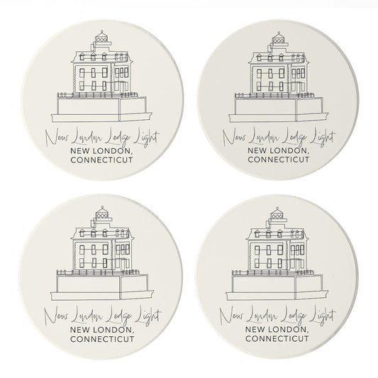 New London Lodge Light | Absorbent Coasters | Set of 4 | Min 2