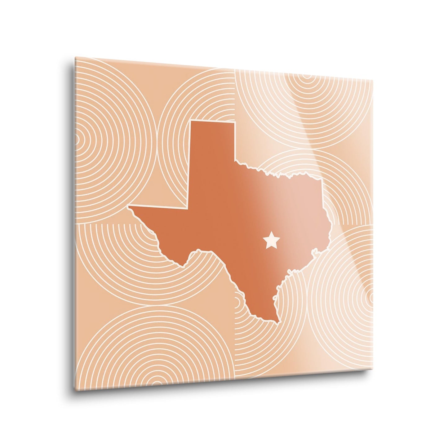Modern Minimalist Texas Austin Star | Hi-Def Glass Art | Eaches | Min 1