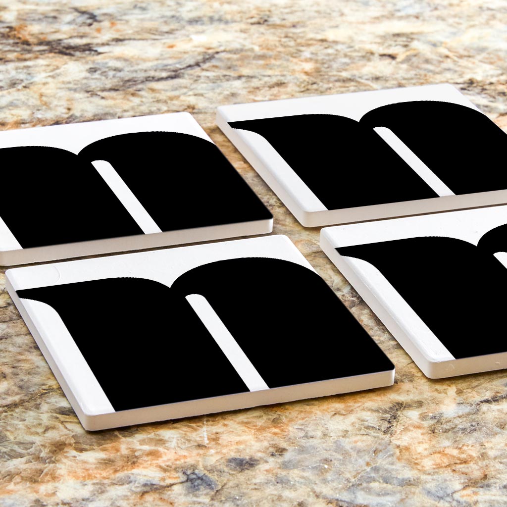 Fun Chunky Monogram N | Absorbent Coasters | Set of 4 | Min 2