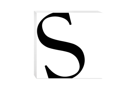 Minimal Monogram S | Wood Block | Eaches | Min 2