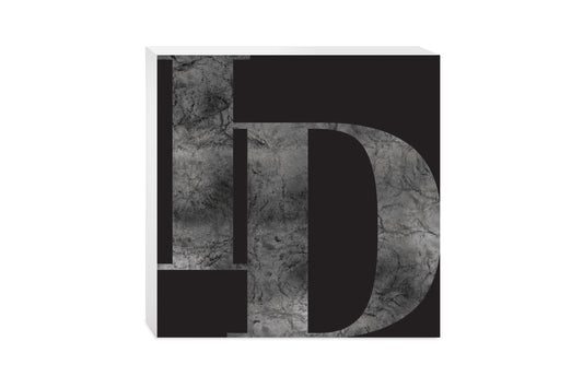 Minimalist B&W Idaho Black Initials | Wood Block | Eaches | Min 2