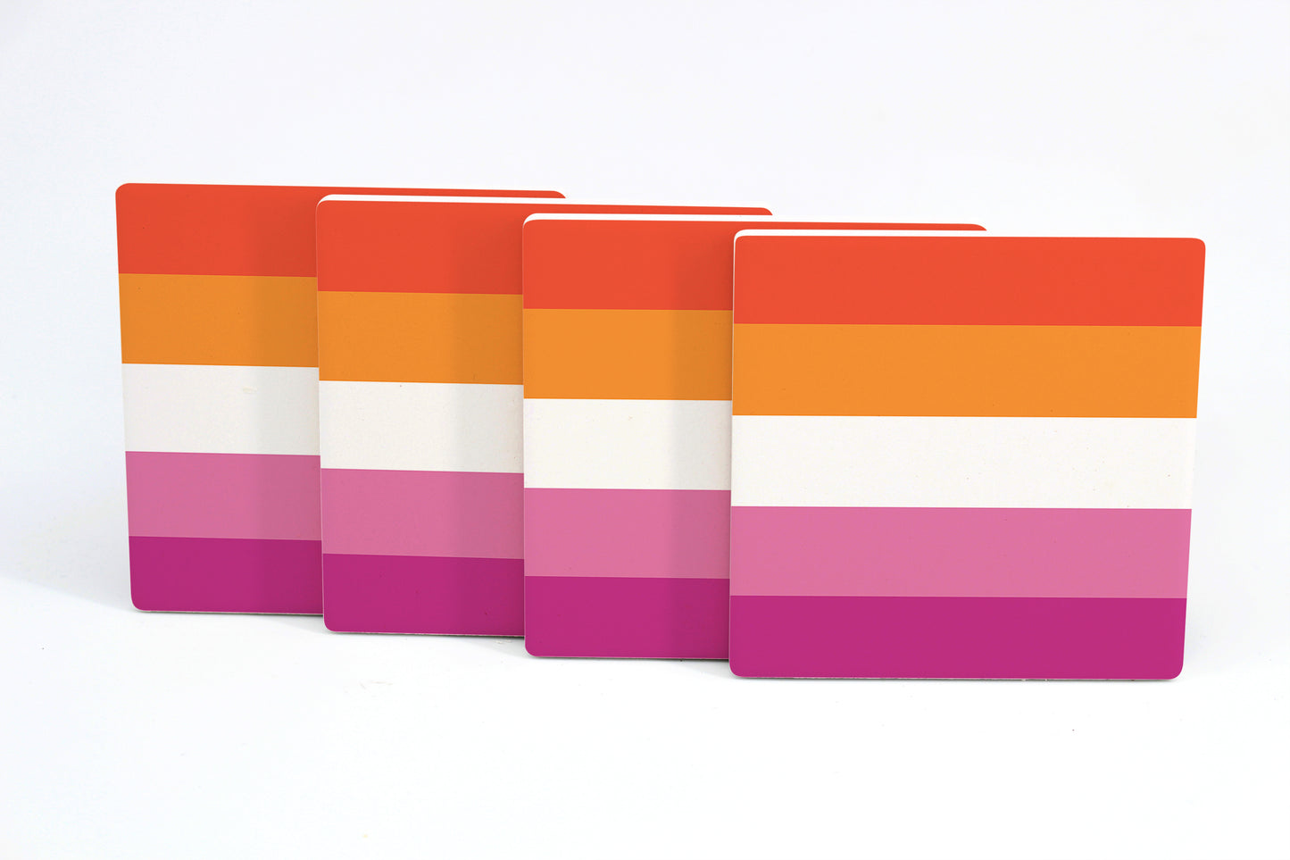 Lesbian Pride Colors| Absorbent Coasters | Set of 4 | Min 2