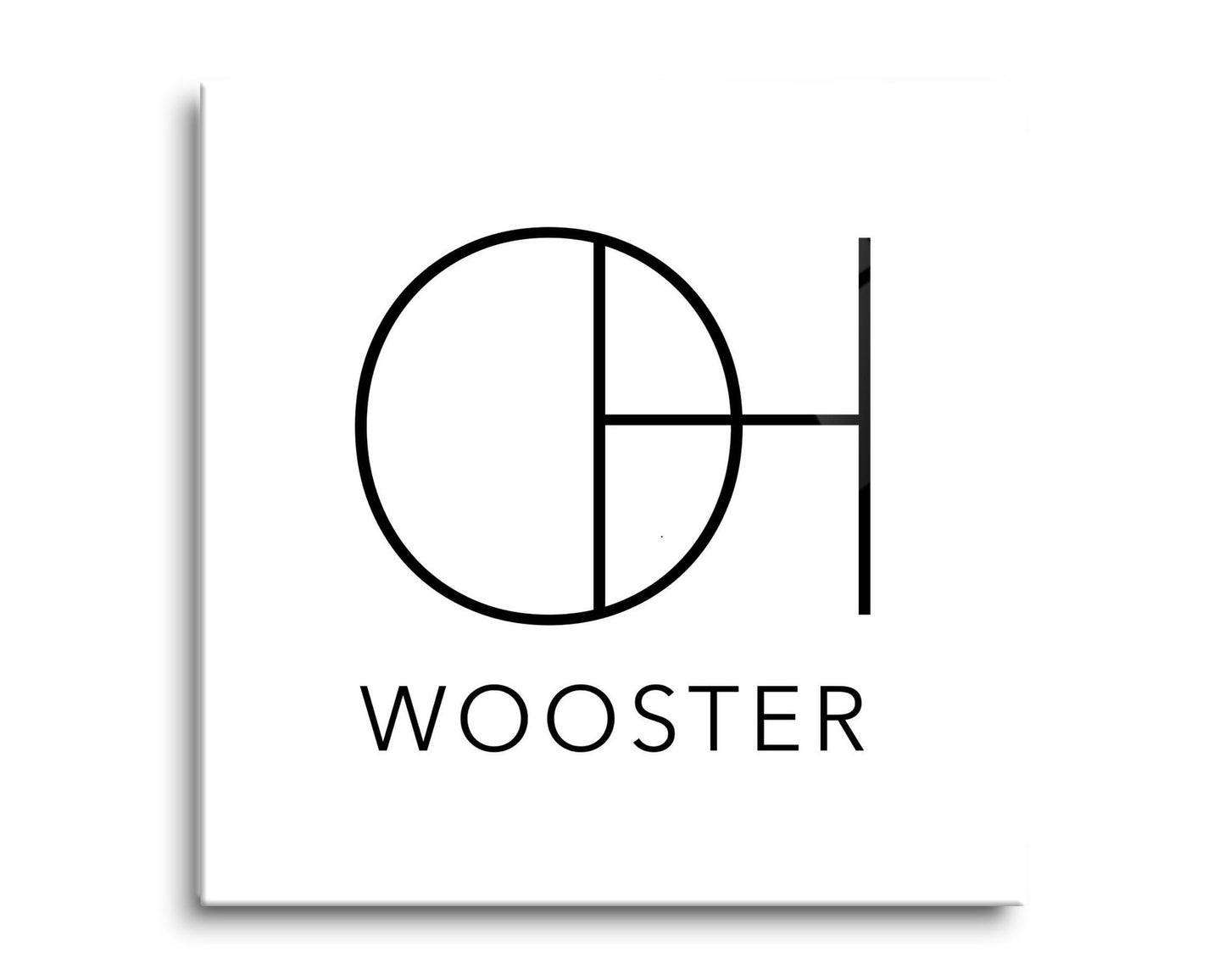 Wooster Oh State Initials And City Name | Hi-Def Glass Art | Eaches | Min 2