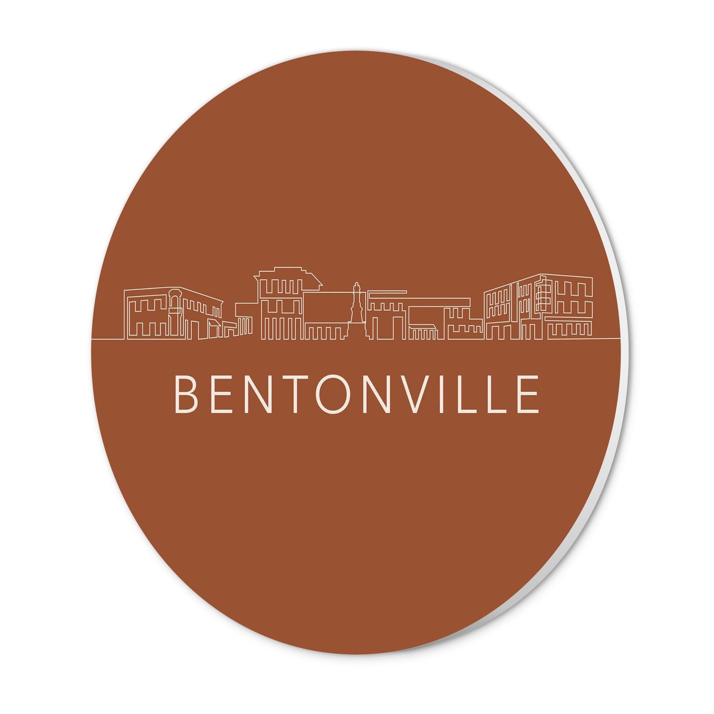Modern Minimalist Arkansas Bentonville Skyline | Wood Sign | Eaches | Min 1