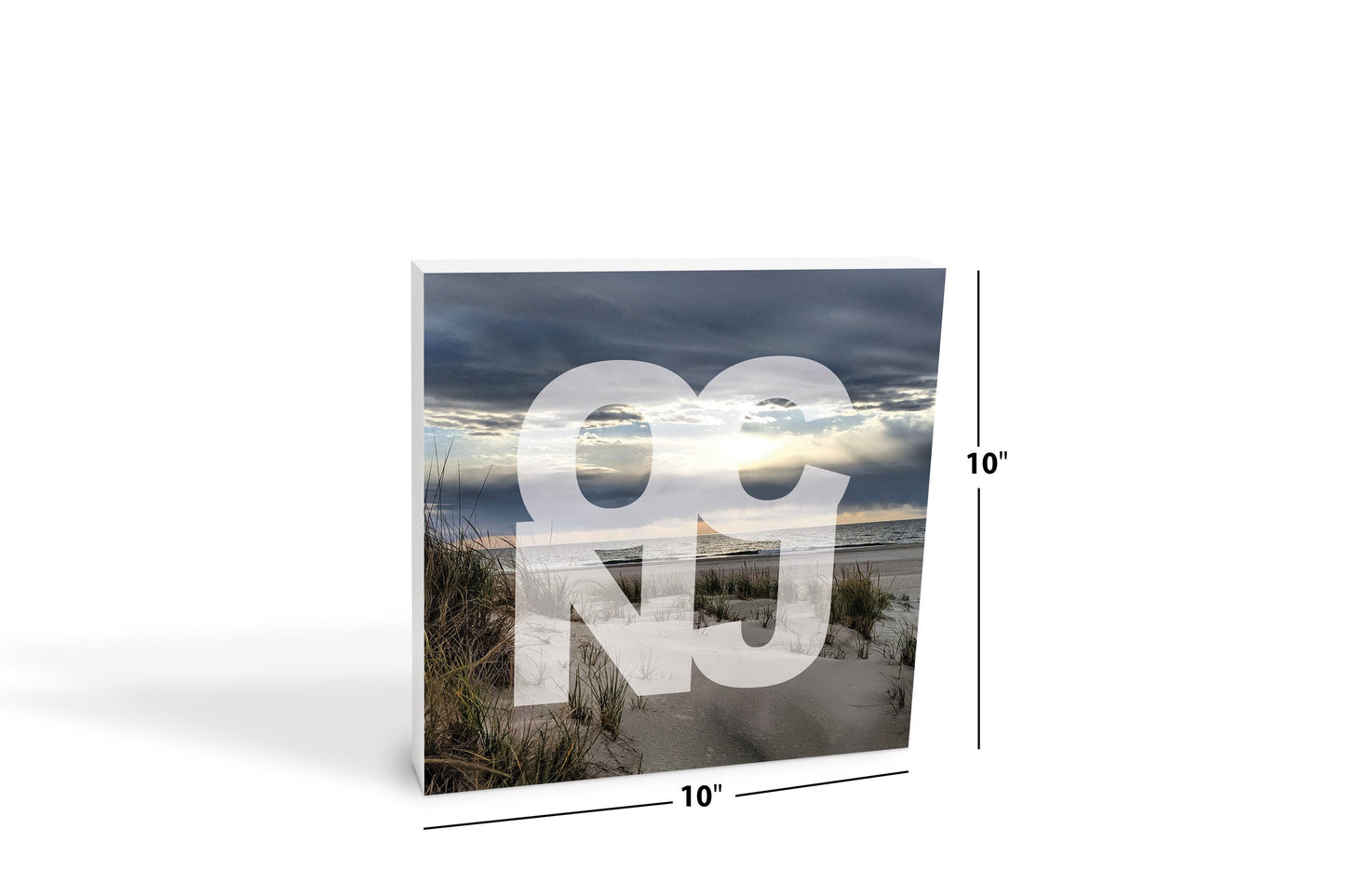 OCNJ Photo With Text | Wood Block | Eaches | Min 2