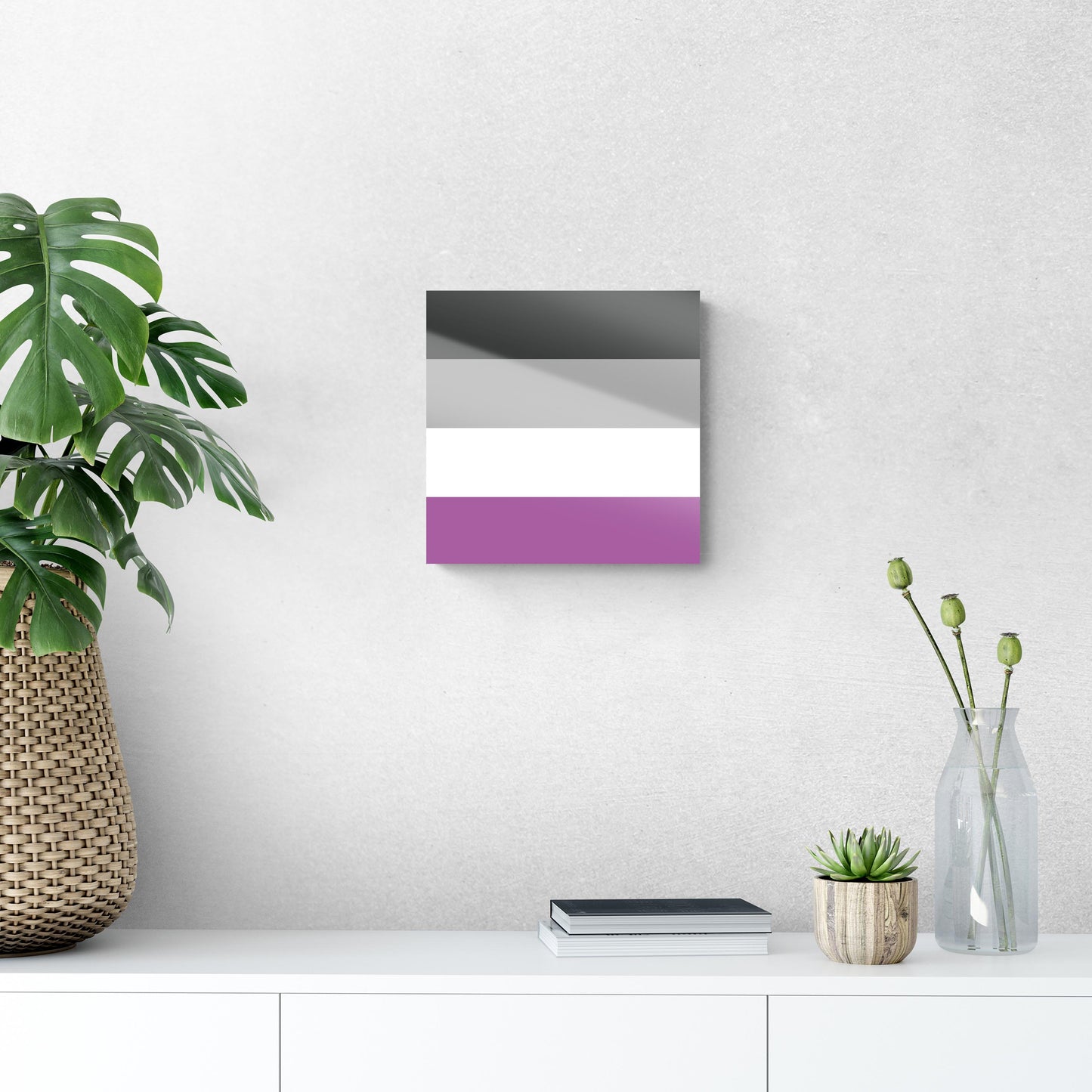 Asexual Pride Flag Colors | Hi-Def Glass Art | Eaches | Min 1