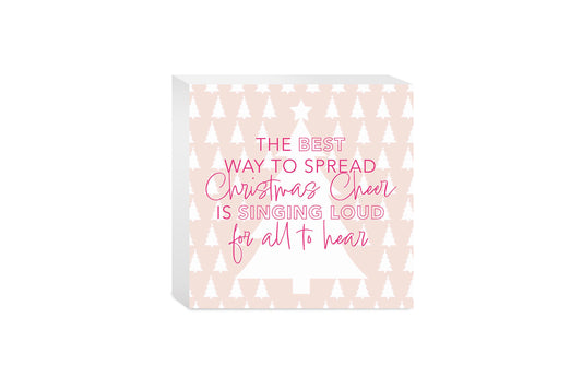 Christmas Cheer | Wood Block | Eaches | Min 4