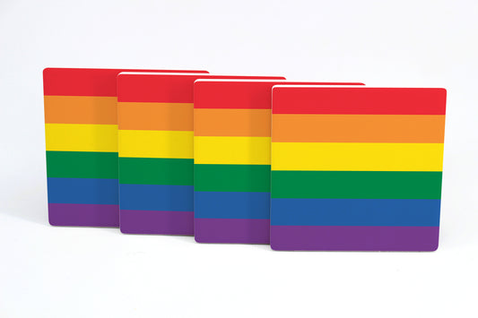 Classic Pride Colors| Absorbent Coasters | Set of 4 | Min 2