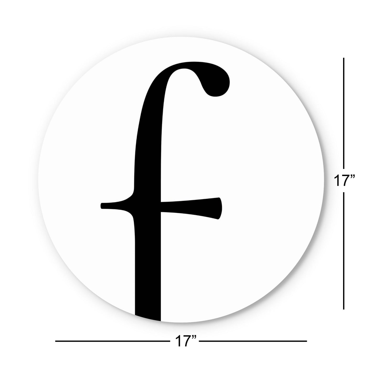 Minimalist Monogram F| Wood Sign | Eaches | Min 1