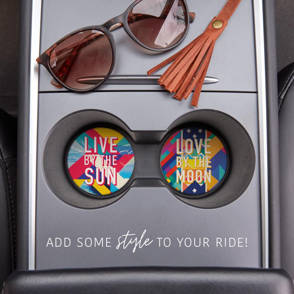 Bright Florida Patterns | Absorbent Car Coasters | Set of 2 | Min 4