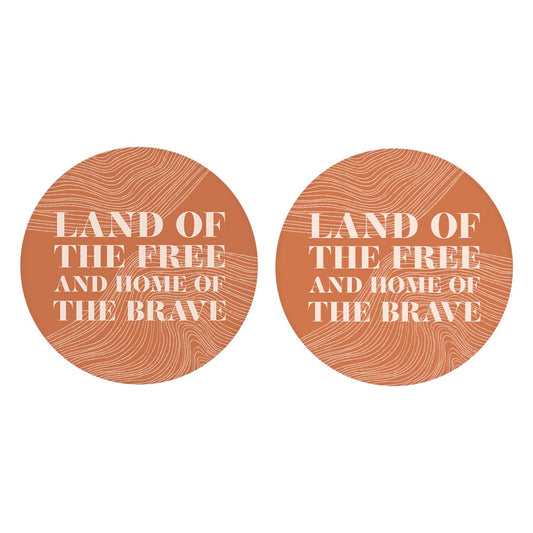 Modern Minimalist New York Free Brave | Absorbent Car Coasters | Set of 2 | Min 4