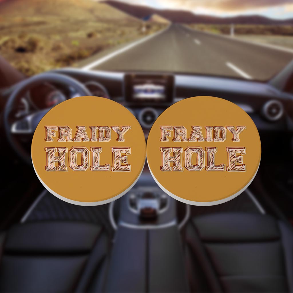 Modern Minimalist Oklahoma Fraidy Hole| Absorbent Car Coasters | Set of 2 | Min 4