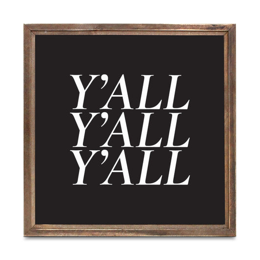 Minimalistic B&W Texas Yall | Wood Sign | Eaches | Min 1