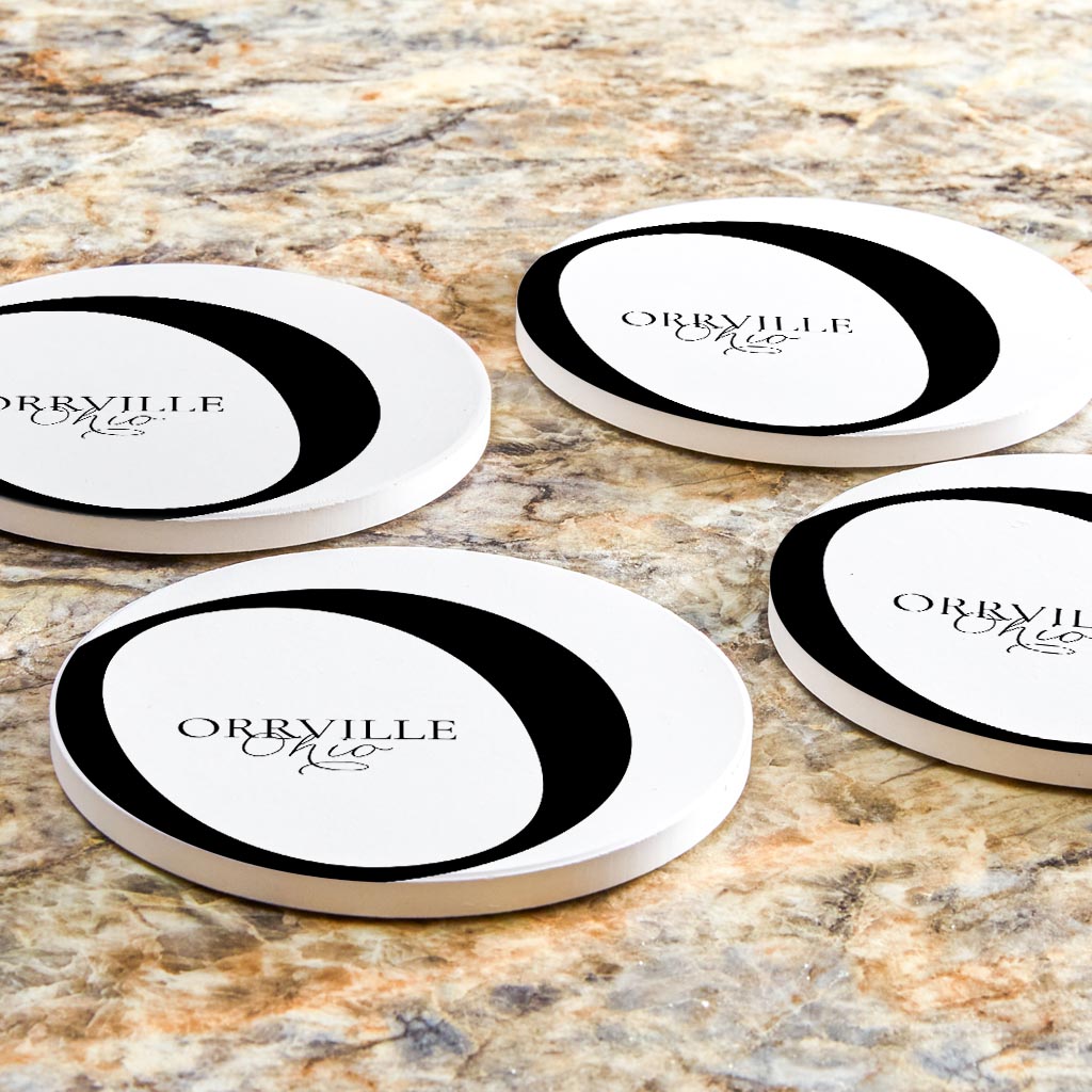 Orrville Oh Minimal Monogram| Absorbent Coasters | Set of 4 | Min 2