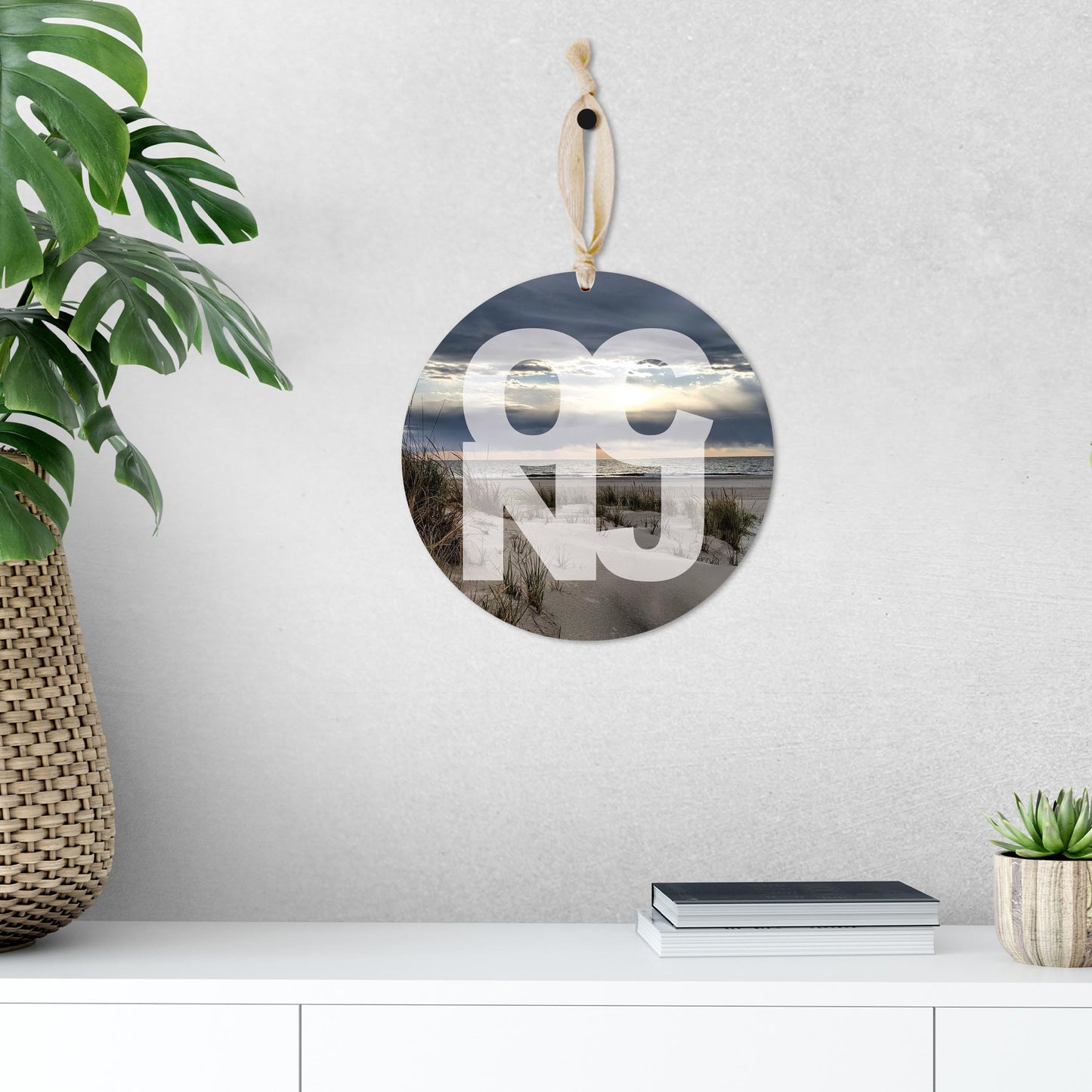 OCNJ Photo With Text | Wood Ornament | Eaches | Min 1