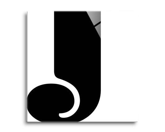 Fun Chunky Monogram J | Hi-Def Glass Art | Eaches | Min 2