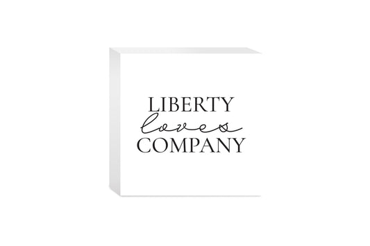 Minimalistic B&W Pennsylvania Liberty Quip | Wood Block | Eaches | Min 4