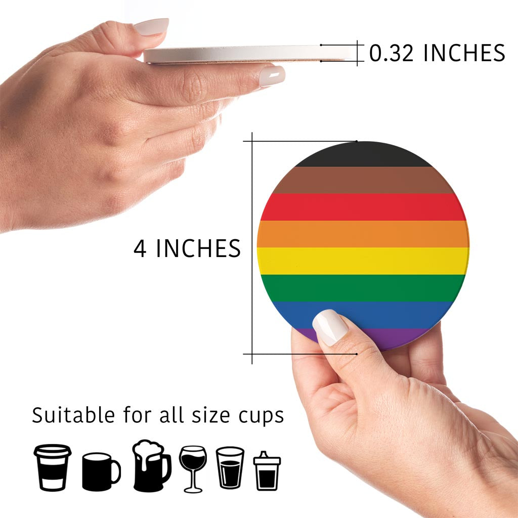 Philly Pride Flag Colors | Absorbent Coasters | Set of 4 | Min 2