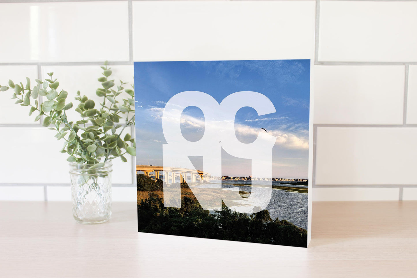 OCNJ Photo With Text | Wood Block | Eaches | Min 2