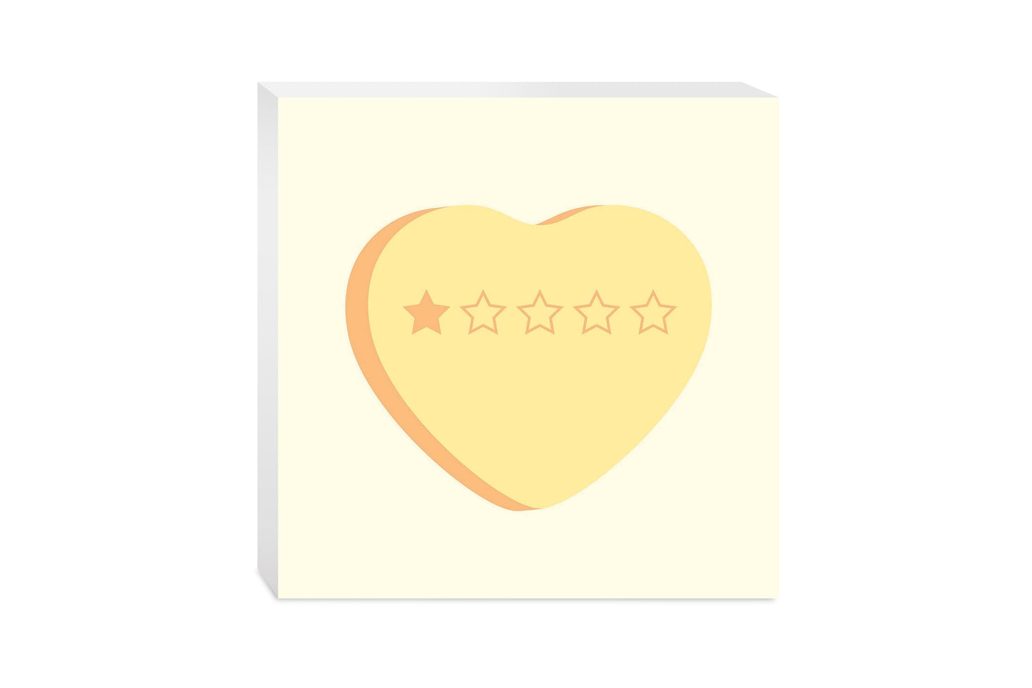 Funny Message Hearts 1 Star | Wood Block | Eaches | Min 2