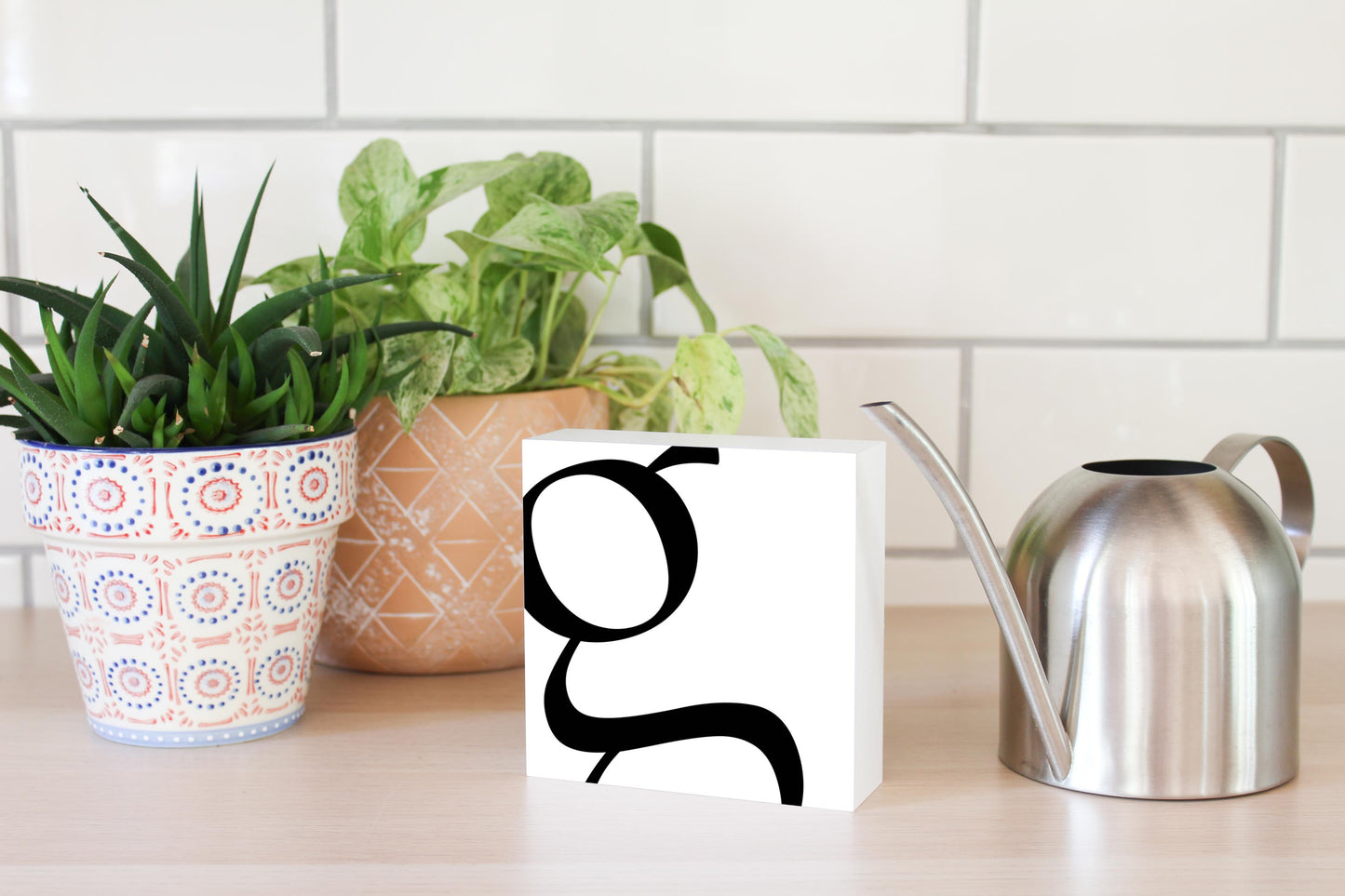 Minimal Monogram G | Wood Block | Eaches | Min 4