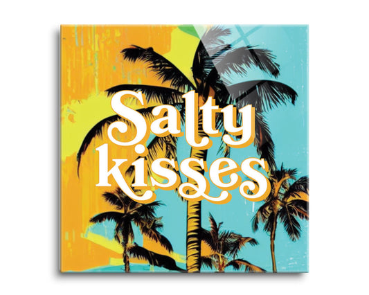 Salty Kisses Palm Trees | Hi-Def Glass Art | Eaches | Min 2