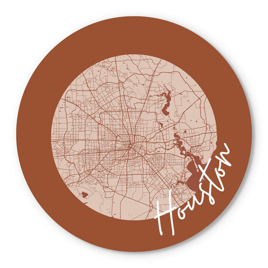 Modern Minimalist Houston Texas Map | Wood Sign | Eaches | Min 1