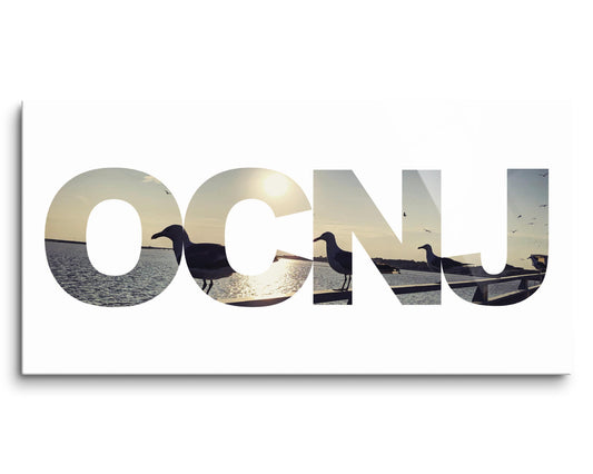 OCNJ Photo With Text | Hi-Def Glass Art | Eaches | Min 2