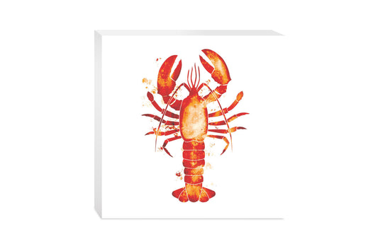 East Coast Water Color Lobster | Wood Block | Eaches | Min 2