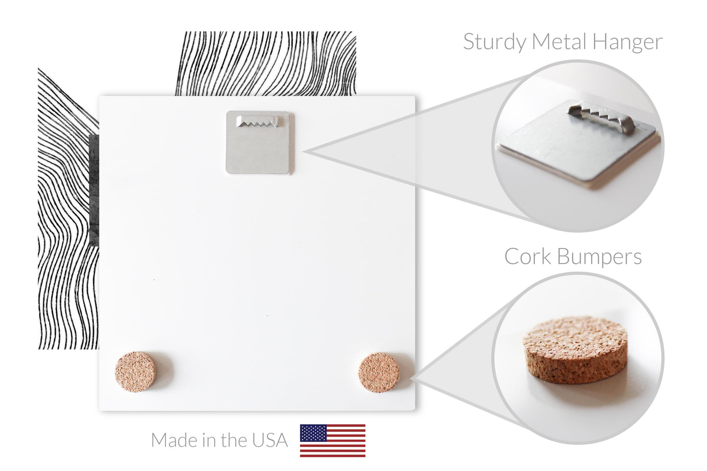 Minimalist B&W Kansas State With Fluid Lines | Hi-Def Glass Art | Eaches | Min 2