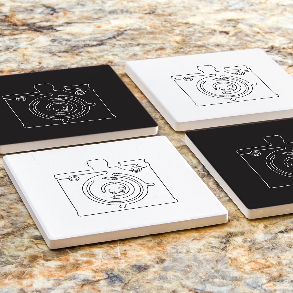 Vintage Camera Line Drawings| Absorbent Coasters | Set of 4 | Min 2